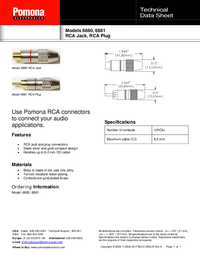 Thumbnail of document Data Sheet - 6881 RCA Plug